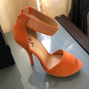Luichiny orange high heeled shoes